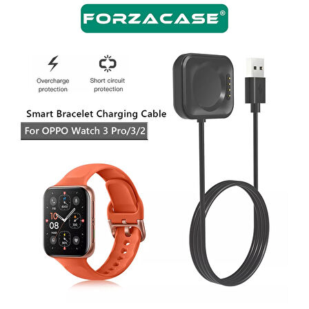 Forzacase Oppo Watch 3 / 3 Pro / 2 ile uyumlu Manyetik Şarj Kablosu 1m - FC017
