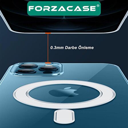 Forzacase iPhone 13 Pro ile Manyetik Kablosuz Şarj Özellikli Sert TPU Kılıf - FC022