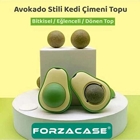 Forzacase Avokado Kedi Nanesi Catnip Kediler için Yalama Topu - FC031