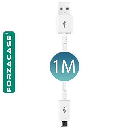 Forzacase Micro USB 3A USB Şarj ve Data Kablosu 1m - FC067