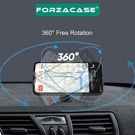 Forzacase 360 Derece Dönebilir Araç İçi Gövde Üstü Mıknatıslı Telefon Tutucu - FC077