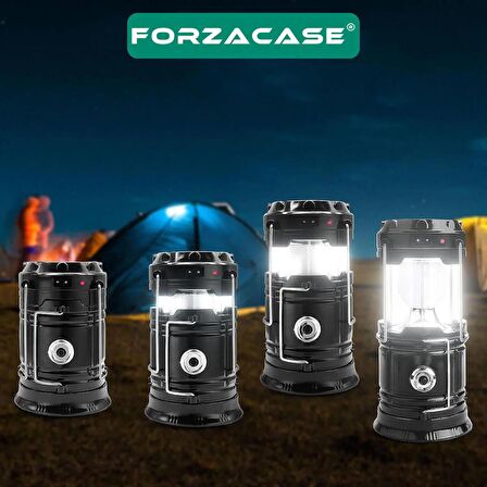 Forzacase Güneş Enerjili Solar 20 W Iki Fonksiyonlu Kamp Feneri 3200K Gün Işığı USB Şarjlı - FC090