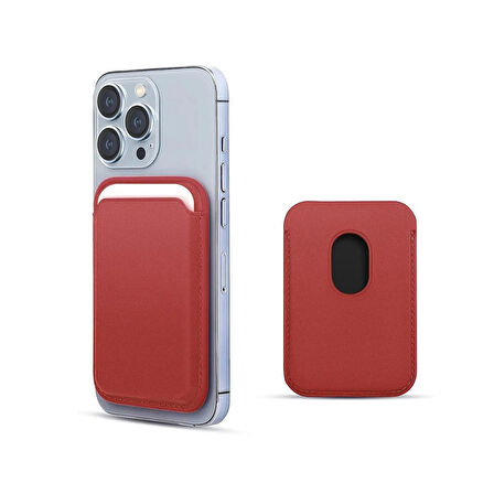 Forzacase iPhone Tüm Modeller ile uyumlu Magsafe Özellikli Manyetik Deri Cüzdan Kartlık - FC098