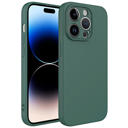 Forzacase iPhone 14 Pro uyumlu Liquid Serisi İçi Kadife Lansman Silikon Kılıf