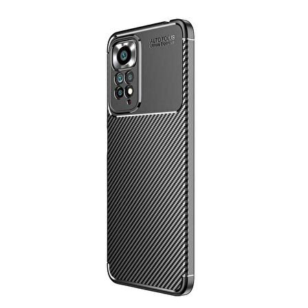 Forzacase Xiaomi Redmi Note 12 Pro 4G uyumlu Onix Serisi Carbon Fieber Silikon Kılıf