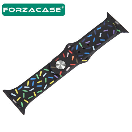 Forzacase Apple Watch Ultra 2 49mm Uyumlu Renkli Damla Sportif Silikon Kordon Kayış - FC124