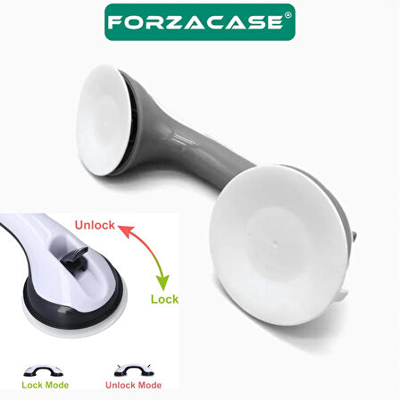 Forzacase 2 Adet Pratik Vantuzlu Tutucu Duvar Banyo Tutacağı Kaymaz Destek Sapı - FC1012
