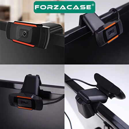 Forzacase 720P Ayarlanabilir Tak ve Çalıştır Mikrofonlu Görüntülü Web Kamerası Webcam - FC1019