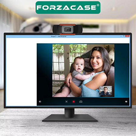 Forzacase 720P Ayarlanabilir Tak ve Çalıştır Mikrofonlu Görüntülü Web Kamerası Webcam - FC1019