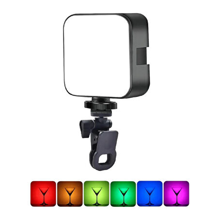 Forzacase Cep Telefonu , Kameralar ve PC için Şarj Edilebilir RGB LED Selfie ve Video Işığı - FC1022