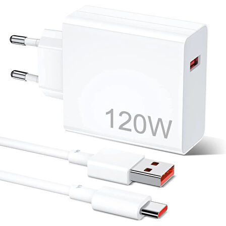 Forzacase Galaxy Tab A9 Serisi ile uyumlu Hızlı Şarj Destekli 120W Type-C USB Şarj Cihazı Set FC1025