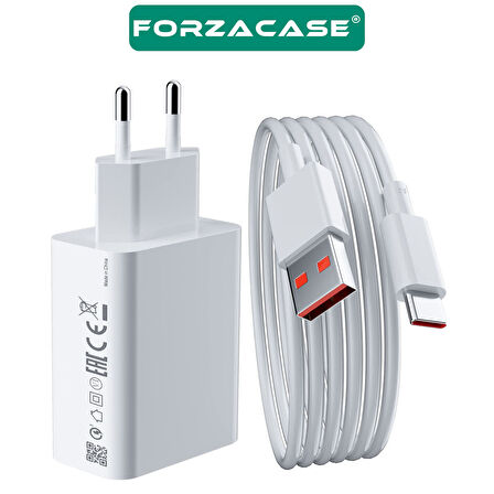 Forzacase Galaxy Tab S9 Serisi ile uyumlu Hızlı Şarj Destekli 120W Type-C USB Şarj Cihazı Set FC1025