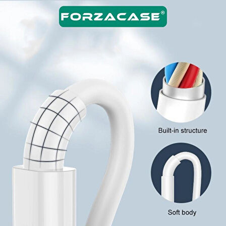 Forzacase iPad Tabletler ile uyumlu 20W Type-C to Lightning PD Şarj ve Data Kablosu 1 metre - FC1029
