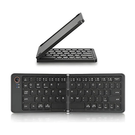 Forzacase Tablet Telefon için Şarjlı Katlanabilir Taşınabilir Kablosuz Bluetooth Mini Klavye FC1030