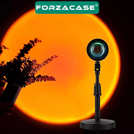 Forzacase 7 Renk Filtreli Gün Batımı Projektör Led Atmosferik Aydınlatma Fotoğraf Çekim Işığı FC1031