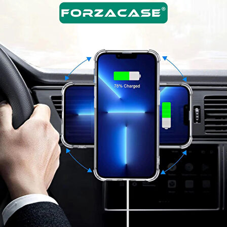 Forzacase iPhone 8 ve üstü Modeller ile uyumlu Metal Magsafe Halka Yüzük Ring Siyah - FC1032