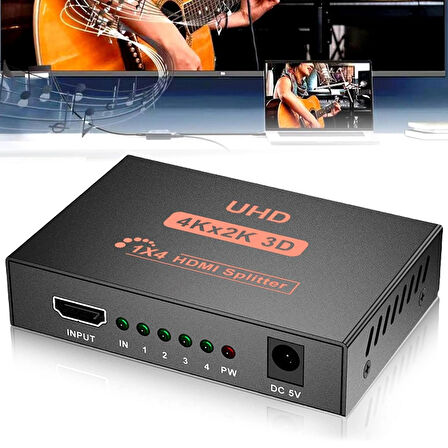 Forzacase 4 Port UHD 4K HDMI 1x4 Switch Ekran Monitör Splitter Çoğaltıcı Çoklayıcı - FC1034
