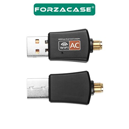 Forzacase 2.4GHz 600 Mbps USB Wireless Adaptör WiFi Anten - FC104