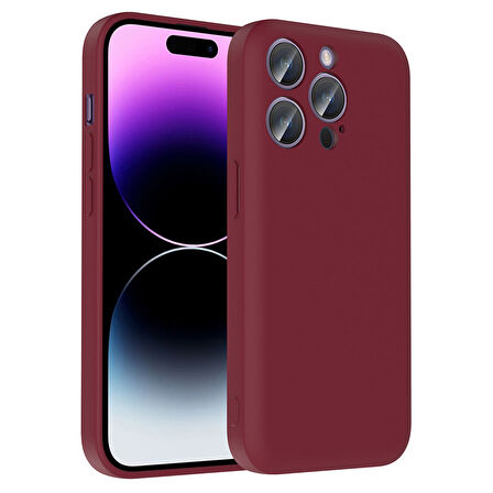 Forzacase iPhone 14 Pro Max ile uyumlu Kamera Korumalı Kartlık Hazneli Silikon Kılıf - FC1040