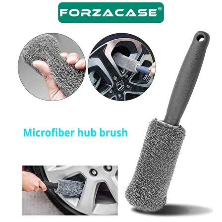 Forzacase Mikrofiber Jant Temizleme Fırçası Araç Araba Jant Fırçası Oto Bakım Ürünü - FC1047