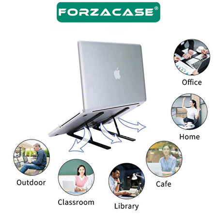 Forzacase 7 Kademeli Plastik Portatif Macbook Notebook Laptop Standı Masaüstü Tutucu - FC1051