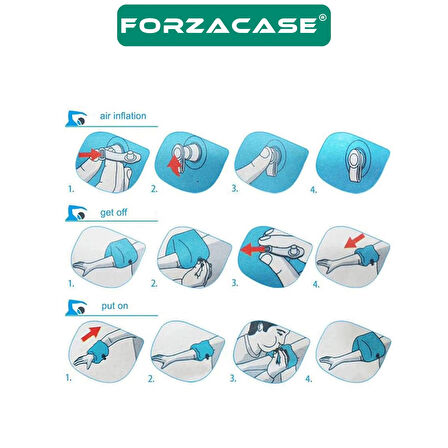 Forzacase Çocuk ve Yetişkinler için Unisex Çift Hava Delikli Şişirilebilir Yüzme Kolluk - FC1055