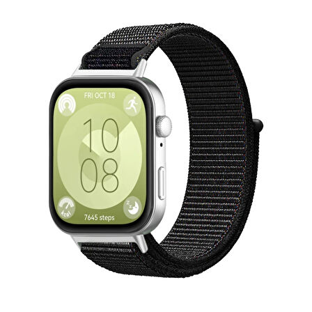 Forzacase Huawei Watch Fit 3 ile uyumlu Hasır Örgü Cırtlı Kordon Kayış - FC1056