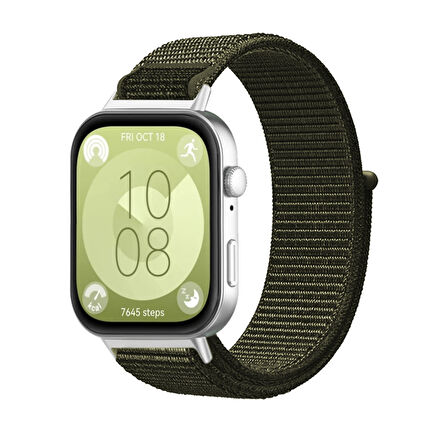 Forzacase Huawei Watch Fit 3 ile uyumlu Hasır Örgü Cırtlı Kordon Kayış - FC1056