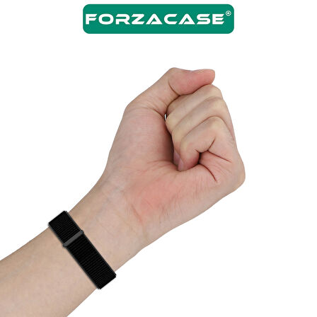 Forzacase Huawei Watch Fit 4 / Fit 4 Pro ile uyumlu Hasır Örgü Cırtlı Kordon Kayış - FC1056