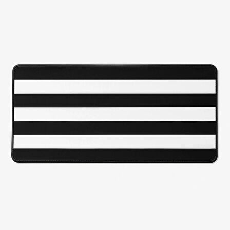 Forzacase Siyah-Beyaz Kaymaz Tabanlı Mouse Pad Büyük Boy Gaming Oyuncu uyumlu XL 70 x 30 cm - FC1067