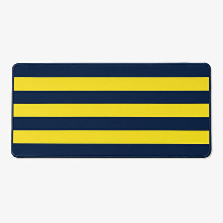 Forzacase Sarı - Lacivert Kaymaz Tabanlı Mouse Pad Büyük Boy Gaming Oyuncu uyumlu XL 70 x 30 cm - FC1067