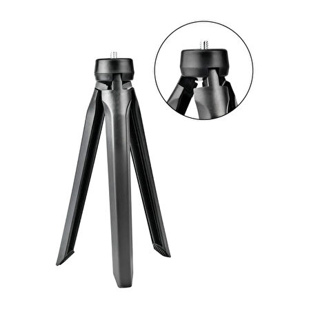 Forzacase 3 Ayak Mini Kamera Lens Işık Tripodu 1/4 Vida Uyumlu Kamera Sabitleyici - FC1074