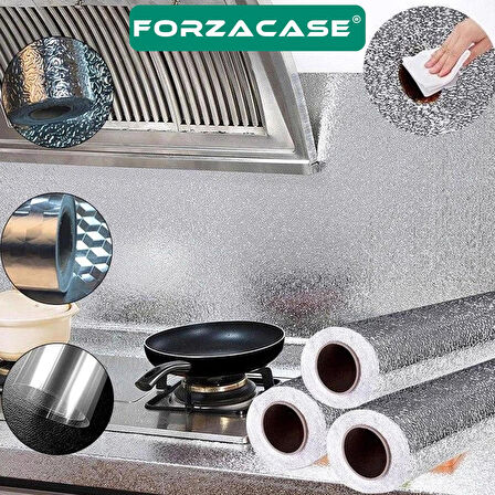 Forzacase 2 Metre Yapışkanlı Kolay Silinebilir Mutfak Tezgah Üstü Folyo Gümüş - FC1078