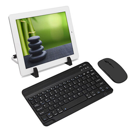Forzacase Samsung Galaxy Tab A9 Plus uyumlu Bluetooth Kablosuz Klavye Mouse + Tablet Standı - FC1088
