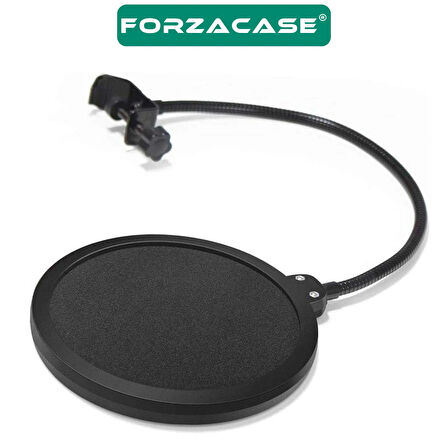 Forzacase Çift Katmanlı Stüdyo İçin Mikrofon Pop Filtre Canlı Yayın, Müzik Pop Filter - FC1089