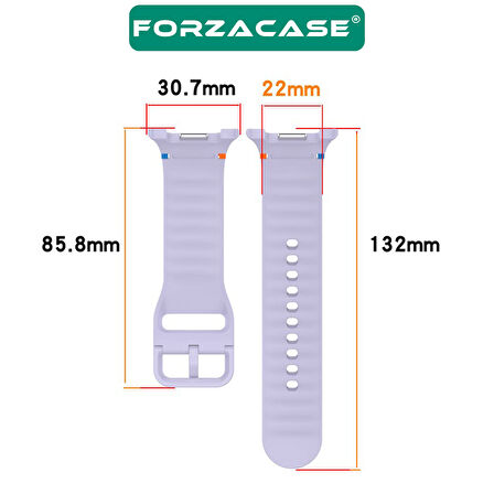 Forzacase Samsung Galaxy Watch 8 Ultra ile uyumlu Tokalı Silikon Kordon Kayış - FC1092