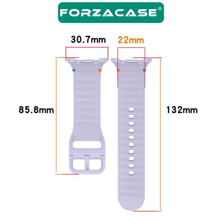 Forzacase Samsung Galaxy Watch 9 44 mm ile uyumlu Tokalı Silikon Kordon Kayış - FC1092