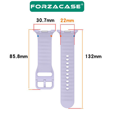 Forzacase Samsung Galaxy Watch 8 Classic ile uyumlu Tokalı Silikon Kordon Kayış - FC1092