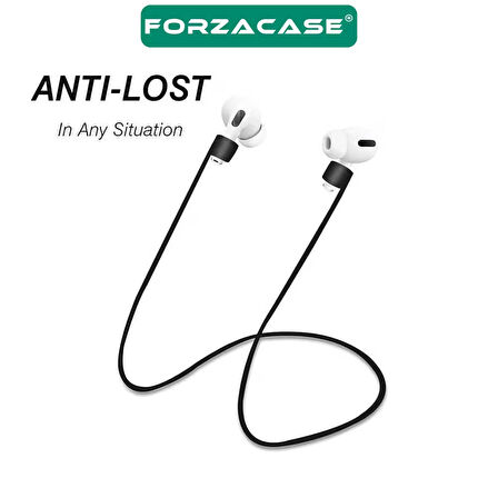 Forzacase AirPods 1 2 3 4 Pro 1-2. Nesil ile Uyumlu Manyetik Mıknatıslı Silikon Kulaklık İpi - FC1097