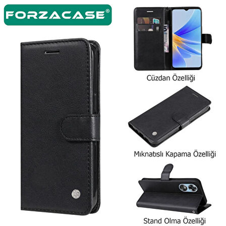 Forzacase Xiaomi Redmi Note 11 Global uyumlu Klasik Serisi Mıknatıs Kapaklı Standlı Cüzdan Kılıf