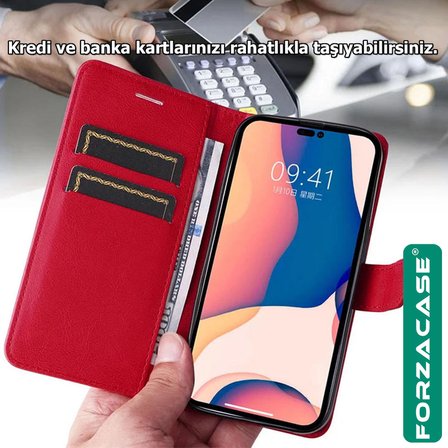Forzacase Samsung Galaxy S22 uyumlu Klasik Serisi Mıknatıs Kapaklı Standlı Cüzdan Kılıf
