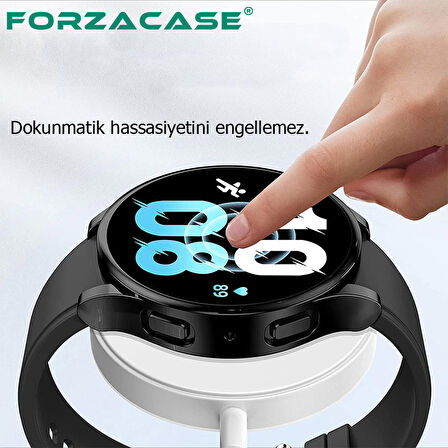 Forzacase Samsung Galaxy Watch6 44mm Önü Kapalı Ekran Korumalı Silikon Kılıf - FC010