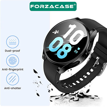 Forzacase Samsung Galaxy Watch6 44mm Önü Kapalı Ekran Korumalı Silikon Kılıf - FC010