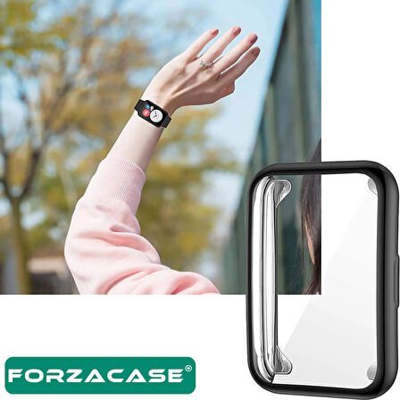 Forzacase Huawei Watch Fit 2 ile uyumlu Önü Kapalı Ekran Korumalı Silikon Kılıf - FC010