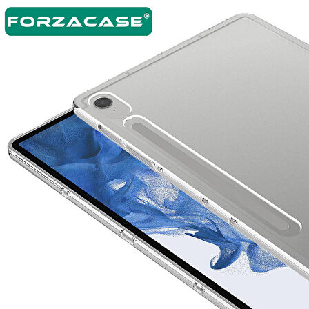 Forzacase Samsung Galaxy Tab S9 X710 ile uyumlu Silikon Kılıf Buzlu Şeffaf - FC013