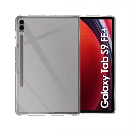 Forzacase Samsung Galaxy Tab S9 FE Plus 12.4 inch X610 ile uyumlu Silikon Kılıf Buzlu Şeffaf - FC013