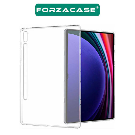 Forzacase Samsung Galaxy Tab S9 FE Plus 12.4 inch X610 ile uyumlu Silikon Kılıf Buzlu Şeffaf - FC013