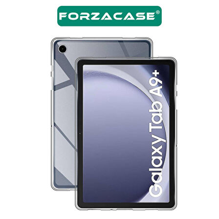 Forzacase Samsung Galaxy Tab A9+ Plus 11 inch ile uyumlu Silikon Kılıf Buzlu Şeffaf - FC013