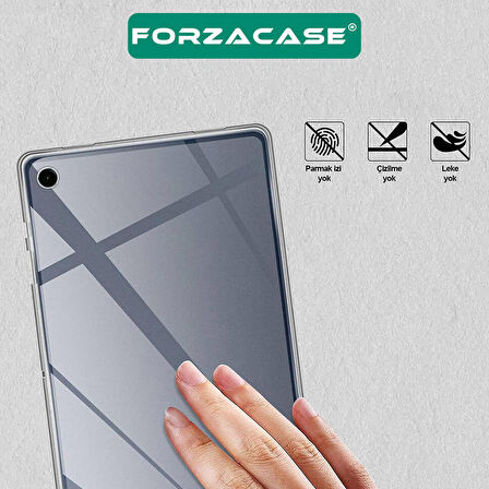 Forzacase Samsung Galaxy Tab A9+ Plus 11 inch ile uyumlu Silikon Kılıf Buzlu Şeffaf - FC013