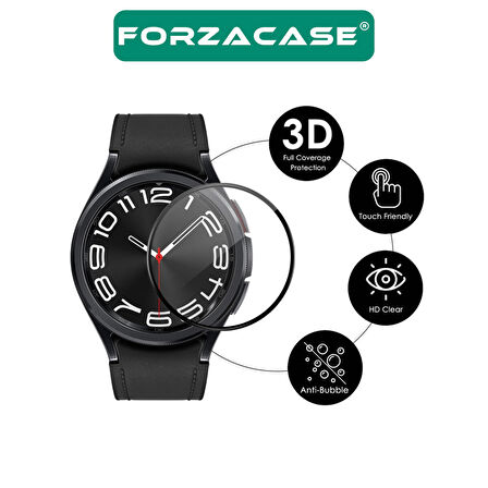 Forzacase Samsung Galaxy Watch 6 Classic 47mm için Tam Kaplayan 3D Pet Ekran Koruyucu Film - FC016